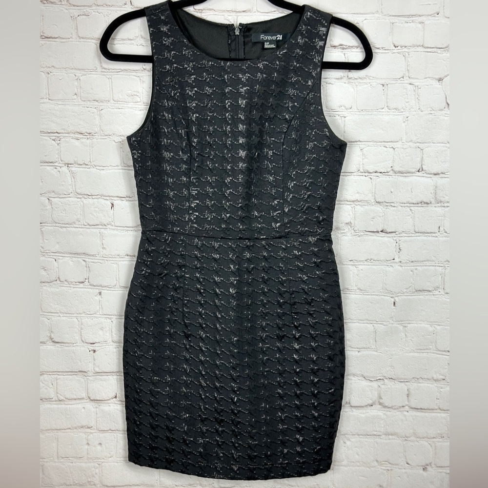 Forever 21 Sheath Bodycon black career‎ dressy dress, sz S, EUC